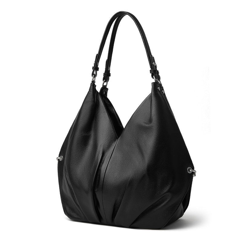 Women Leather Large Capacity Slouchy Tote Bag
