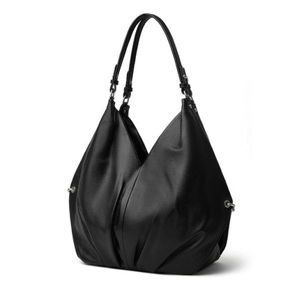 Women Leather Large Capacity Slouchy Tote Bag