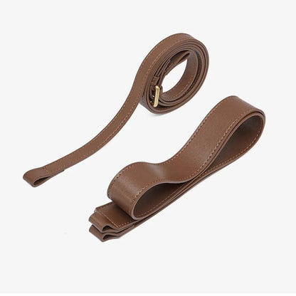 Women Minimalist Leather Crossbody Bag Adjustable Strap